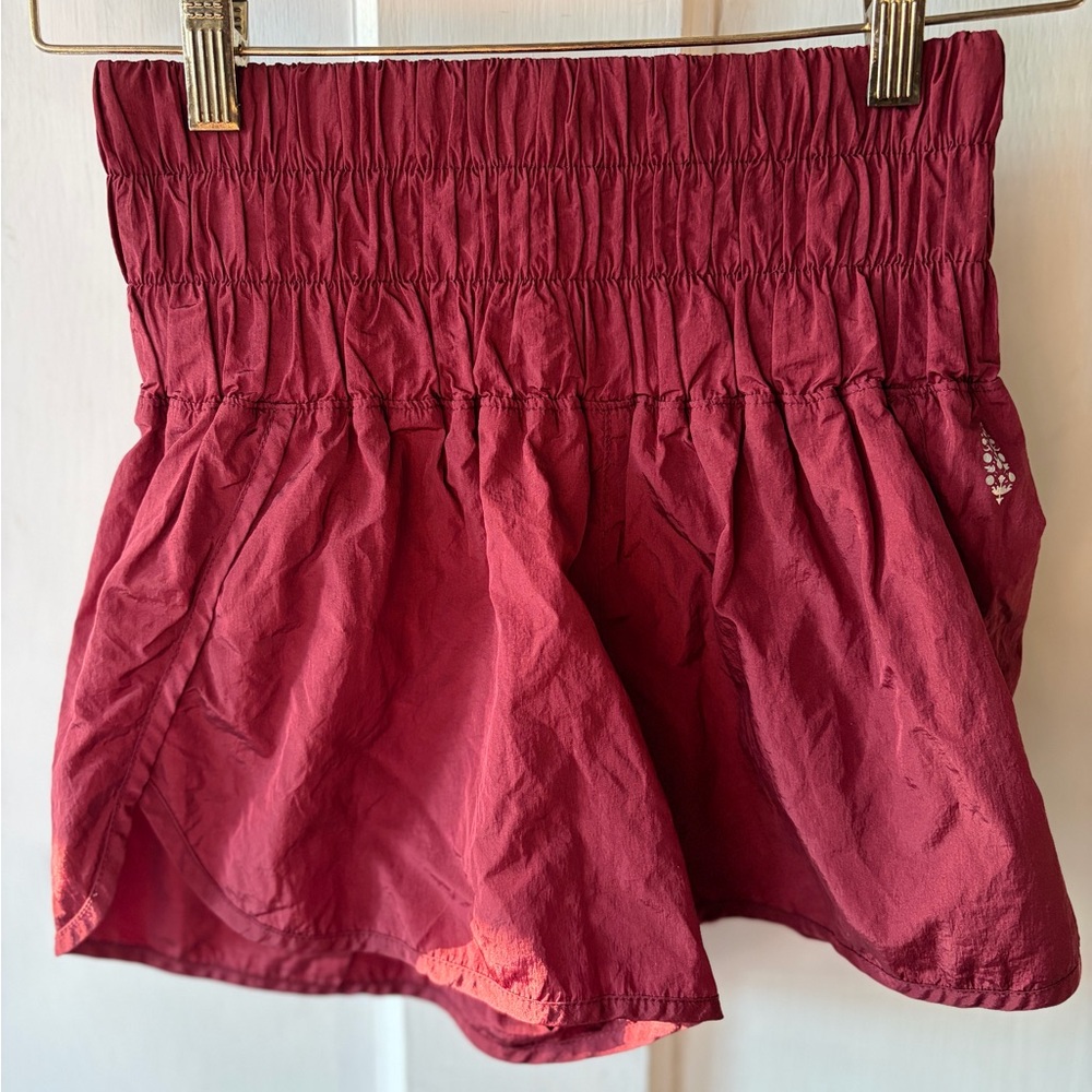 FP Movement by Free People The Way Home Run shorts Burgundy High Waist